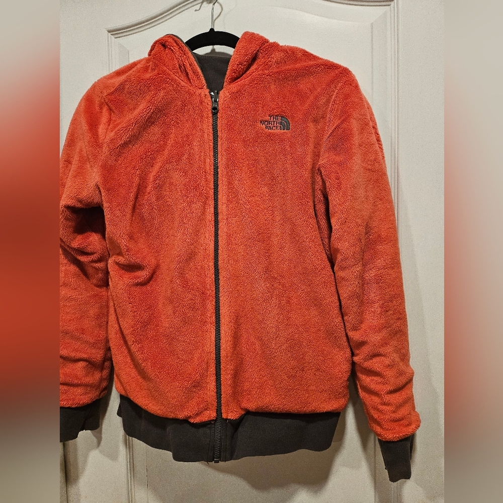 The North Face Women's Coral/Gray Reversible Fleece Jacket